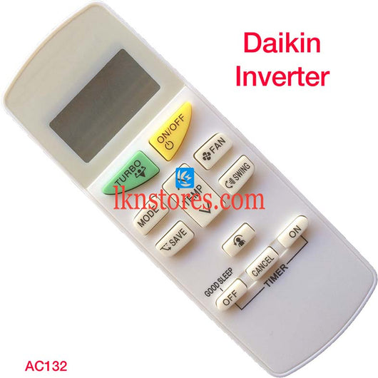DAIKIN INVERTER AC AIR CONDITION REMOTE COMPATIBLE AC132 - LKNSTORES