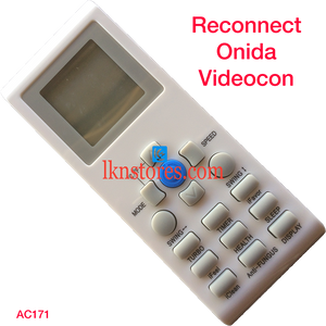 RECONNECT ONIDA VIDEOCON AC AIR CONDITION REMOTE COMPATIBLE AC171 - LKNSTORES