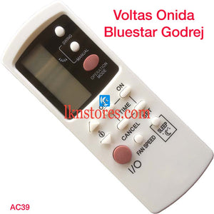 Voltas Onida Bluestar Godrej AC Air Condition Remote Compatible AC39 - LKNSTORES