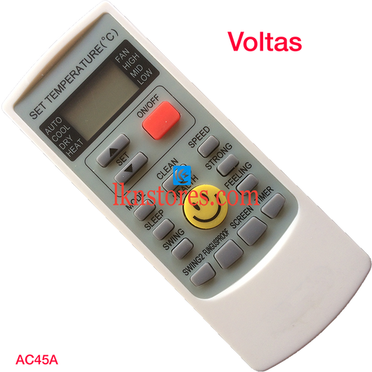 VOLTAS AC AIR CONDITION REMOTE COMPATIBLE AC45A - LKNSTORES