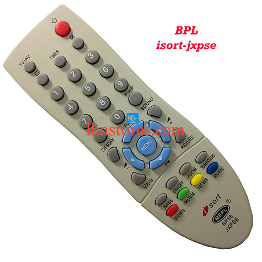 BPL ISORT JXPSE replacement remote control - LKNSTORES