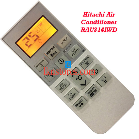 Hitachi AC Air Conditioner RAU314IWD Remote Compatible AC168 - LKNSTORES