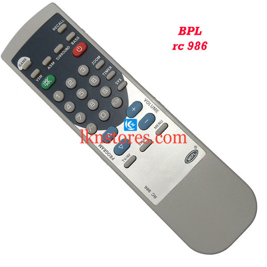 BPL RC 986 replacement remote control - LKNSTORES