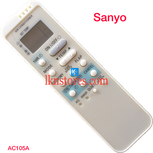 SANYO AC AIR CONDITION REMOTE COMPATIBLE AC105A - LKNSTORES