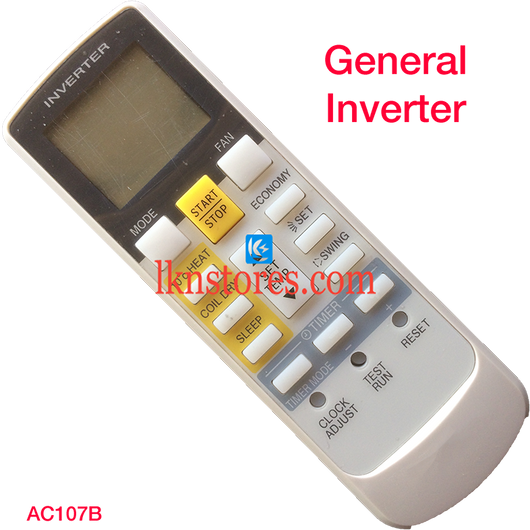 GENERAL INVERTER AC AIR CONDITION REMOTE COMPATIBLE AC107B - LKNSTORES