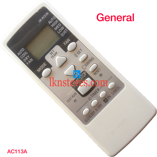 GENERAL AC AIR CONDITION REMOTE COMPATIBLE AC113A - LKNSTORES