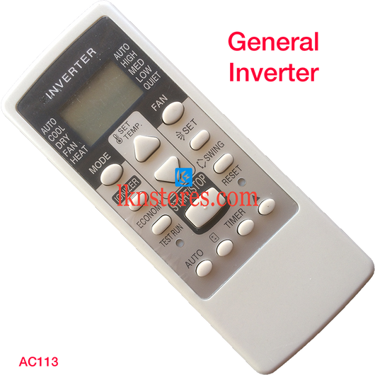 GENERAL INVERTER AC AIR CONDITION REMOTE COMPATIBLE AC113 - LKNSTORES