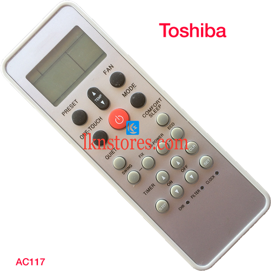 TOSHIBA AC AIR CONDITION REMOTE UNIVERSAL COMPATIBLE AC117 - LKNSTORES