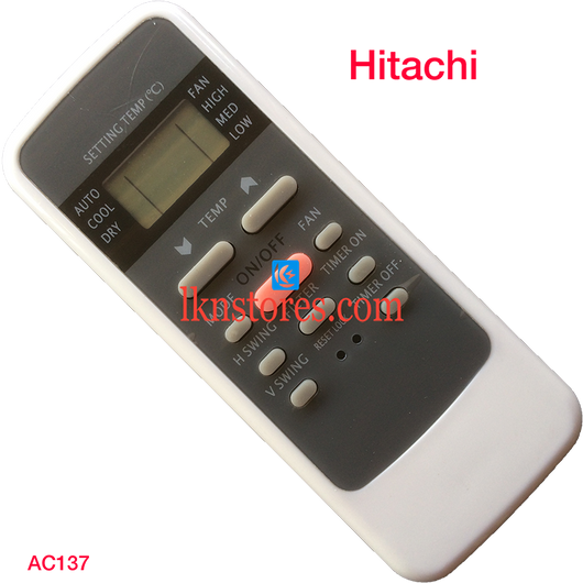 HITACHI AC AIR CONDITION REMOTE COMPATIBLE AC137 - LKNSTORES