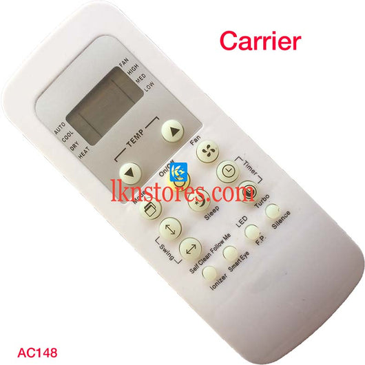 CARRIER AC AIR CONDITION REMOTE COMPATIBLE AC148 - LKNSTORES