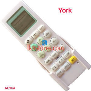 YORK AC UNIVERSAL AC AIR CONDITION REMOTE COMPATIBLE AC164 - LKNSTORES