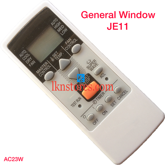 GENERAL AC AIR CONDITION REMOTE WINDOW JE11 COMPATIBLE AC23W - LKNSTORES