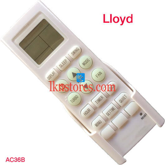 LLOYD AC AIR CONDITION REMOTE COMPATIBLE AC36B - LKNSTORES