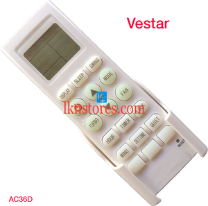 VESTAR AC AIR CONDITION REMOTE COMPATIBLE AC36D - LKNSTORES