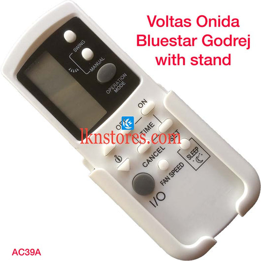 VOLTAS ONIDA BLUESTAR GODREJ WITHSTAND AC AIR CONDITION REMOTE COMPATIBLE AC39A - LKNSTORES