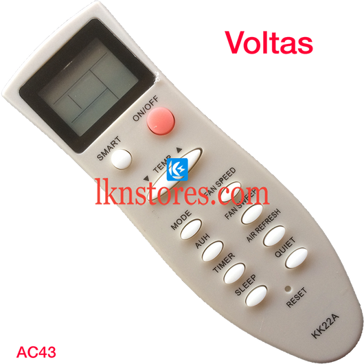 VOLTAS AC AIR CONDITION REMOTE COMPATIBLE AC43 - LKNSTORES