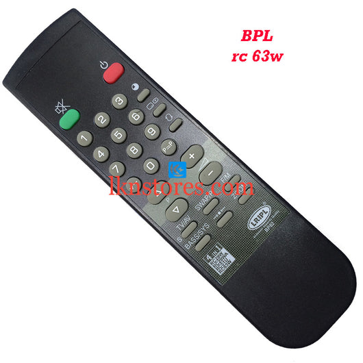 BPL RC 63W replacement remote control - LKNSTORES