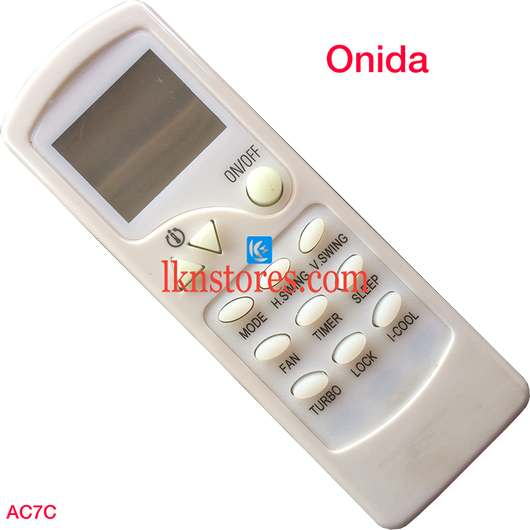 ONIDA AC AIR CONDITION REMOTE COMPATIBLE AC7C - LKNSTORES