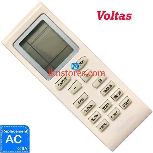 VOLTAS AC AIR CONDITION COMPATIBLE REMOTE CONTROL AC18A