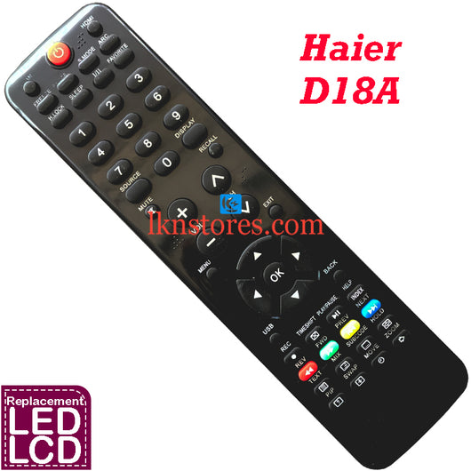 Haier D18A LED Remote Control Compatible Replacement