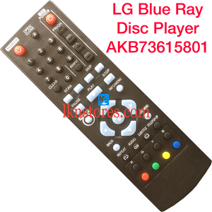 LG Blue Ray Disc DVD Player remote AKB73615801 Replacement - LKNSTORES