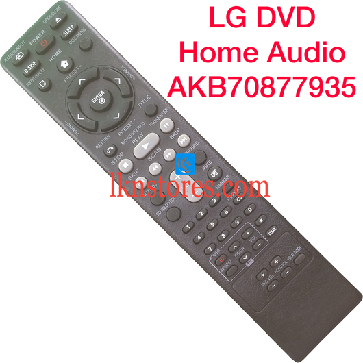 LG DVD Home Audio remote AKB70877935 Replacement - LKNSTORES