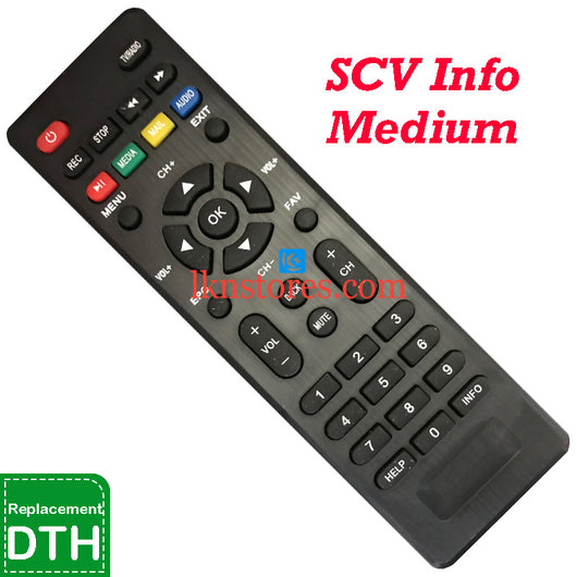 SCV Set Top Box DTH Medium Info replacement Remote Control