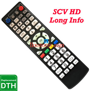 SCV Set Top Box DTH Long HD Info replacement Remote Control-LKNSTORES