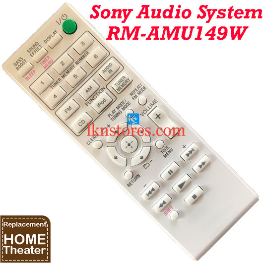 Sony RM-AMU149W Audio System for CD-MP3 CMT-V10IPW Replacement Remote Control