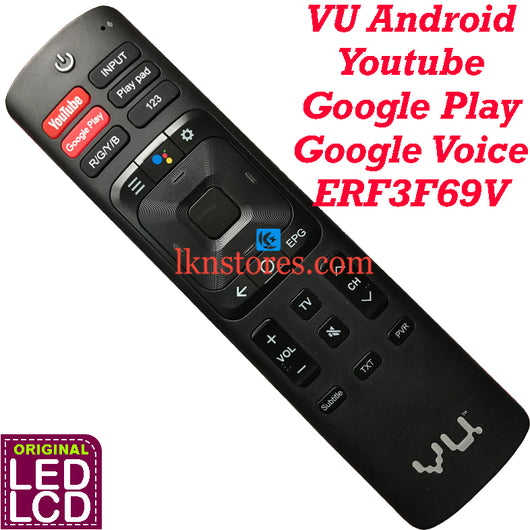 VU LED Android TV Original Youtube Google Play Google Voice Assist ERF3F69V