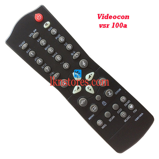 Videocon Remote Control VSR 100A Replacement - LKNSTORES