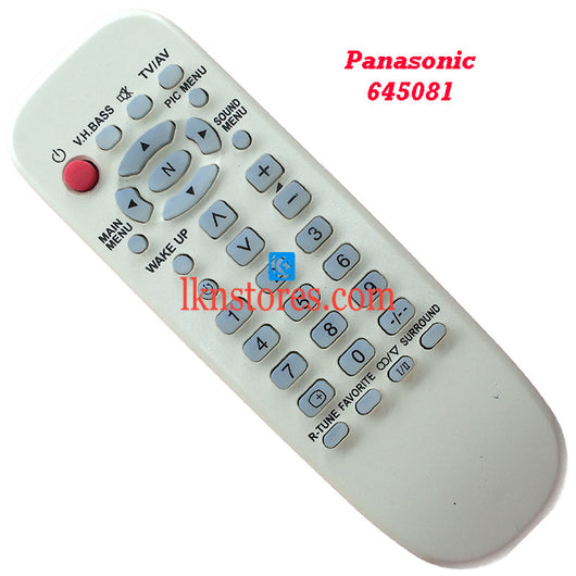 Panasonic 645081 replacement remote control - LKNSTORES