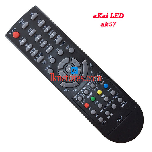 Akai AK57 LED replacement remote control - LKNSTORES